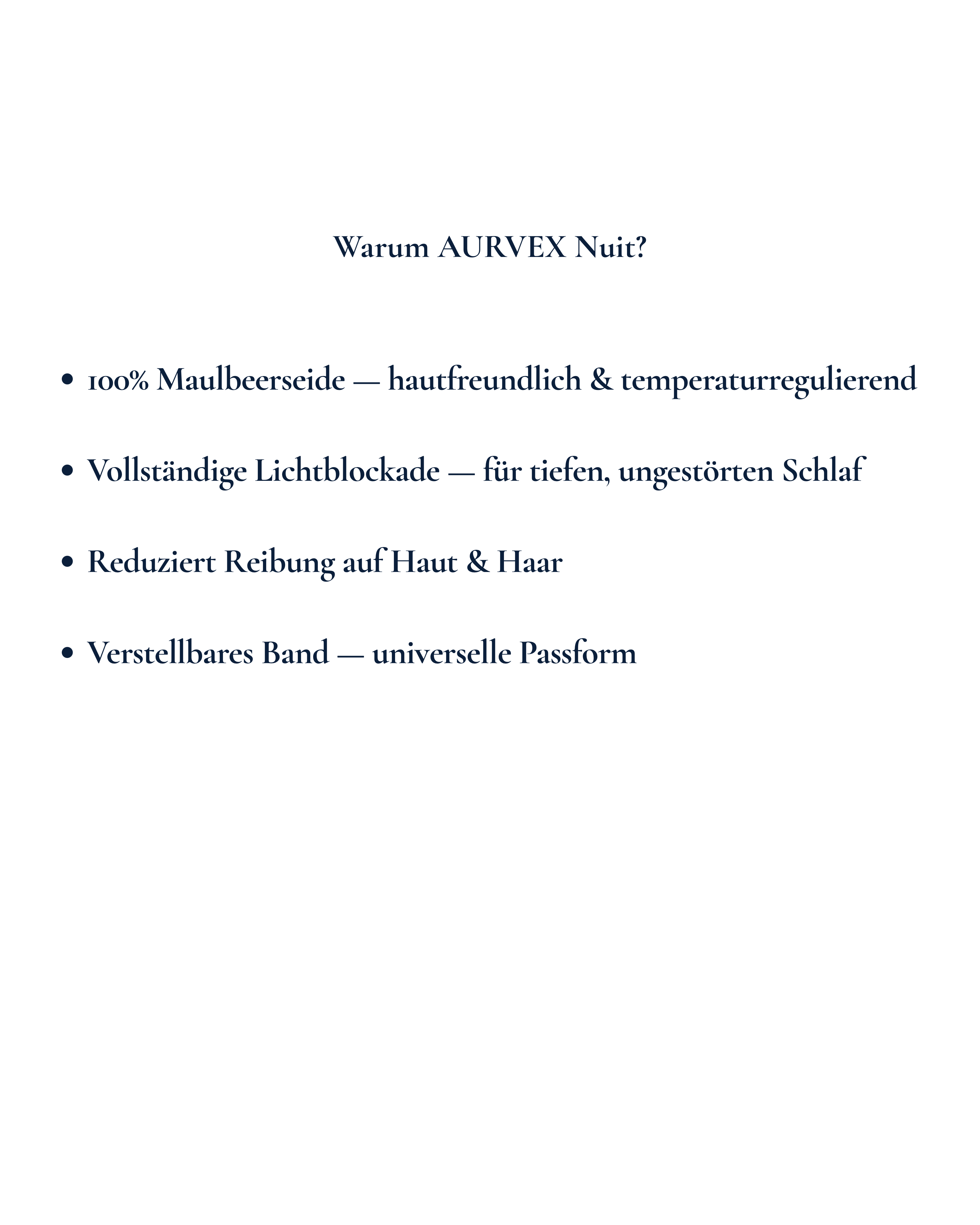 AURVEX Nuit Seiden-Schlafmaske