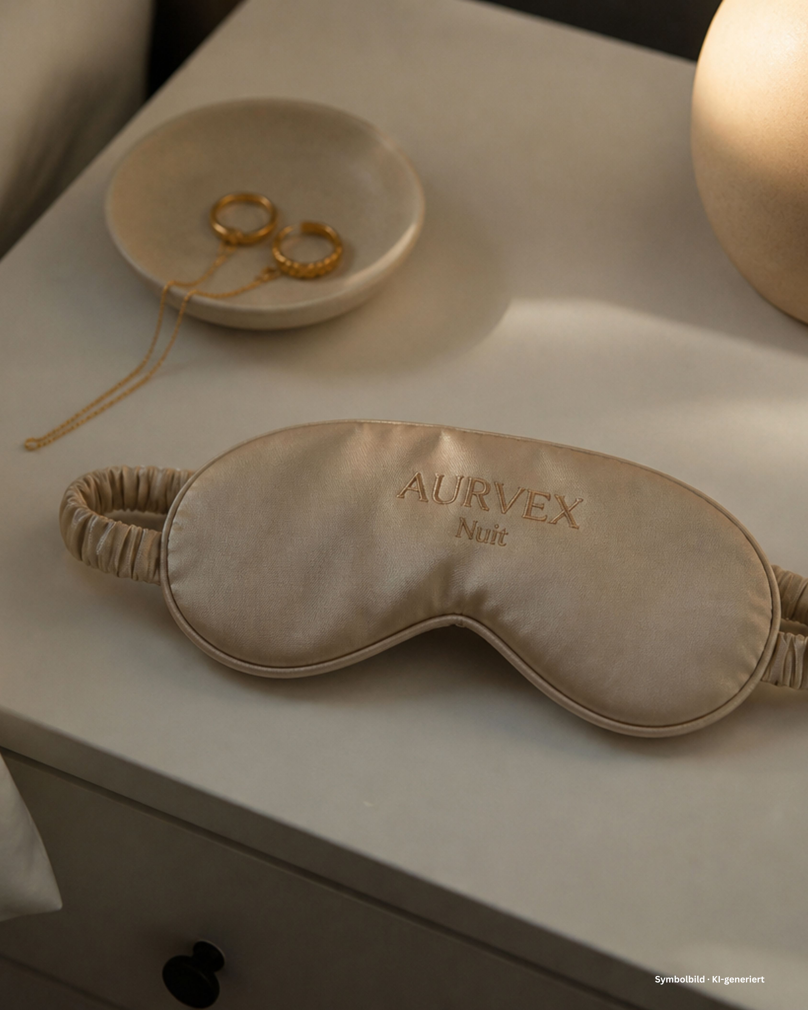 AURVEX Nuit Schlafmaske - Beige